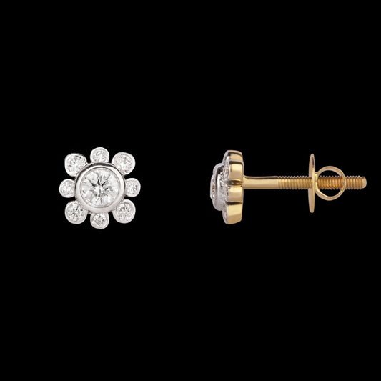 14K Yellow Gold Diamond Earrings - 0.28ct VVS-VS-HI