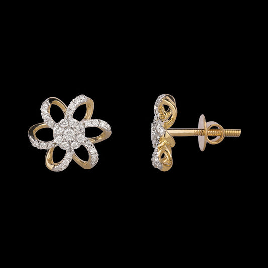 14K Yellow Gold Diamond Earrings - 0.31ct VS-SI-FG