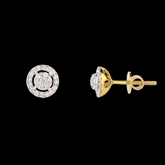18K Yellow Gold Diamond Earrings - 0.27ct VVS-FG