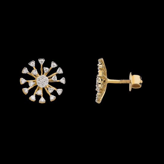 14K Yellow Gold Diamond Earrings - 0.35ct VS-SI-FG