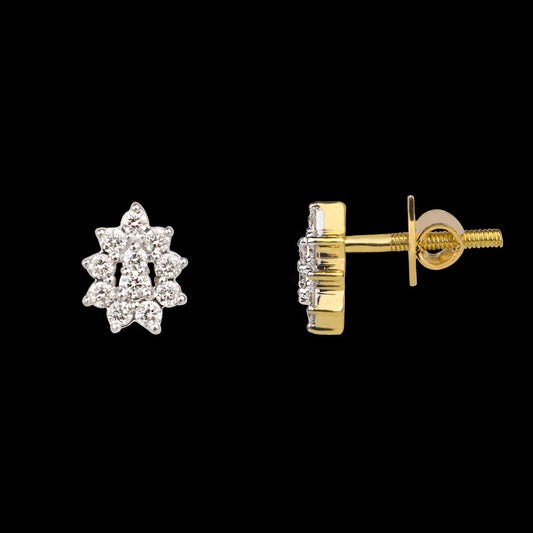 14K Yellow Gold Diamond Earrings - 0.25ct VS-SI-HI