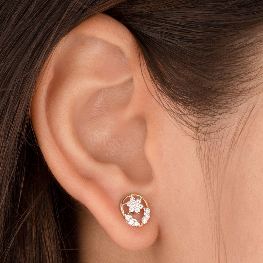 14K Yellow Gold Diamond Earrings - 0.25ct VS-SI-FG