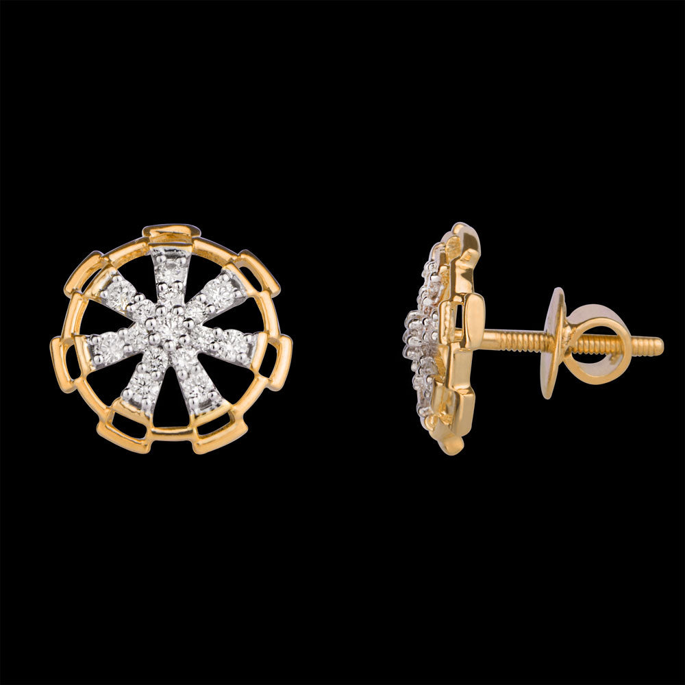 14K Yellow Gold Diamond Earrings - 0.23ct VS-SI-FG
