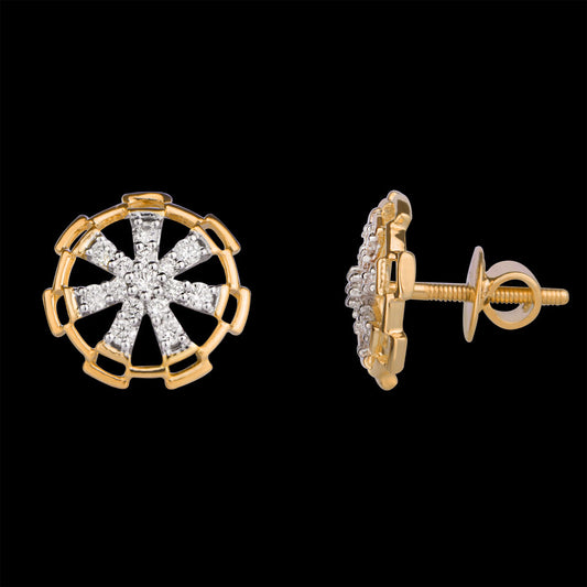14K Yellow Gold Diamond Earrings - 0.23ct VS-SI-FG