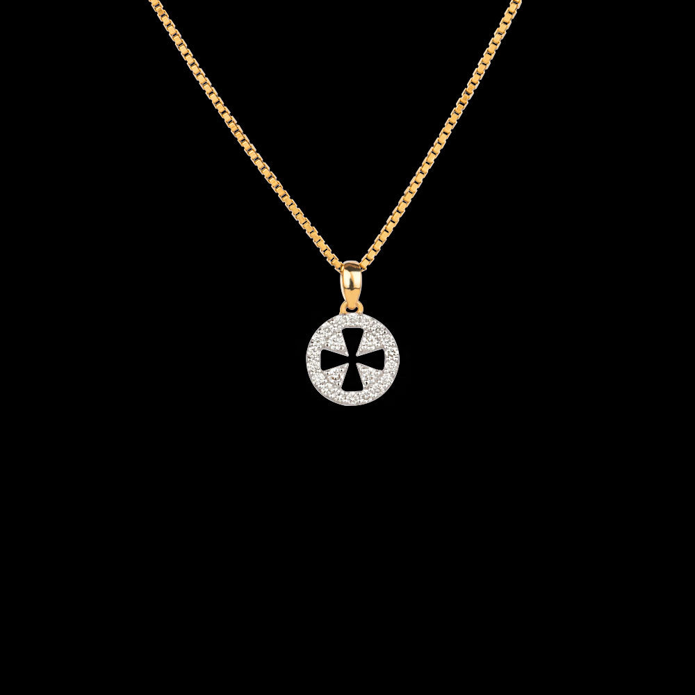 18K Yellow Gold Diamond Pendant - 0.17ct VVS-VS-GH