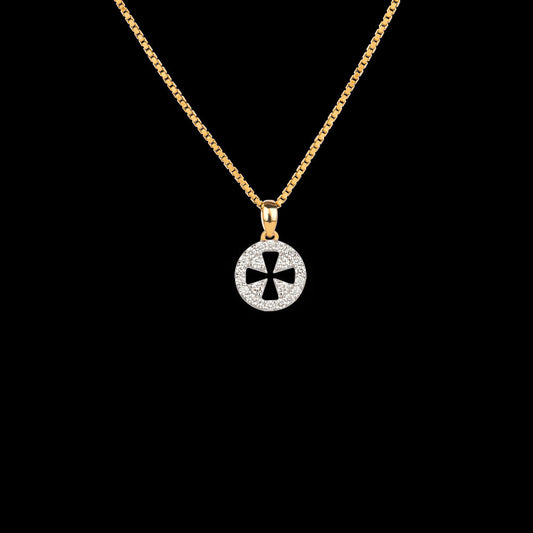 18K Yellow Gold Diamond Pendant - 0.17ct VVS-VS-GH