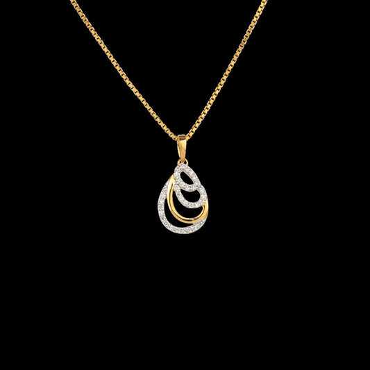 18K Yellow Gold Diamond Pendant - 0.15ct VVS-VS-GH