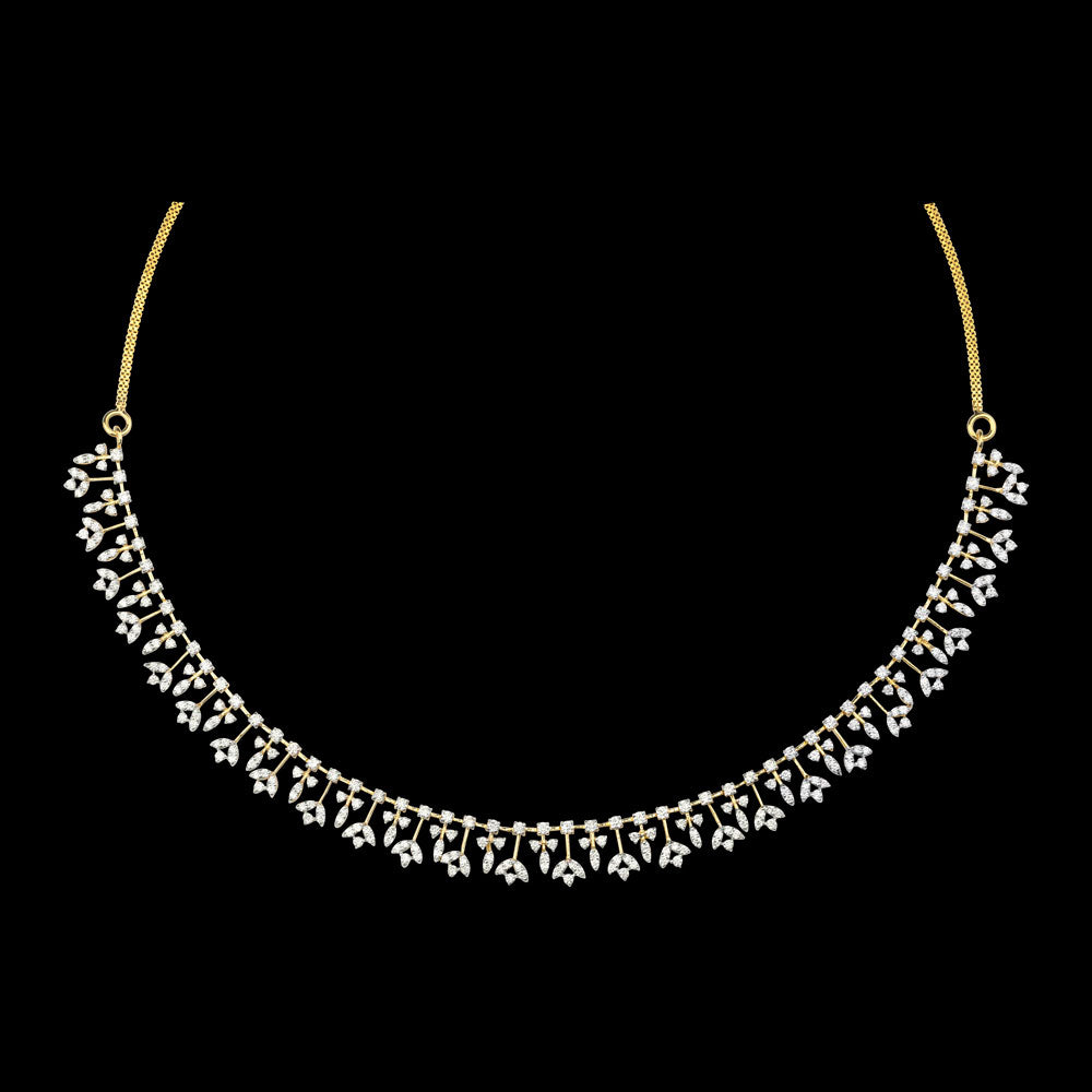 14K Yellow Gold Diamond Necklace - 2.91ct VS-SI-FG