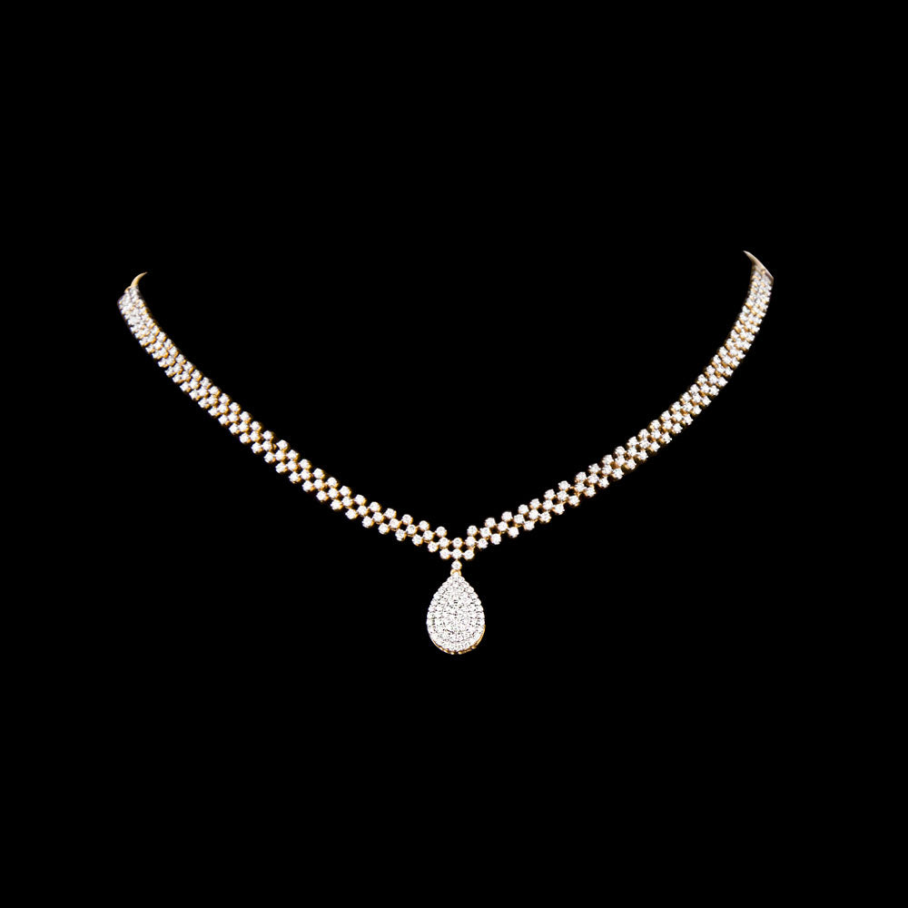 18K Yellow Gold Diamond Necklace - 1.93ct VS-HI