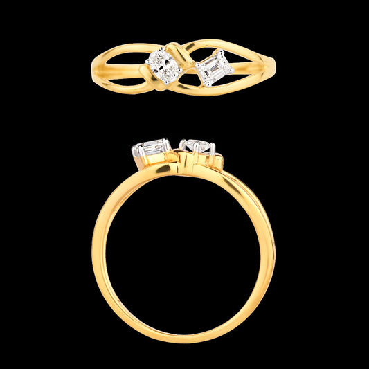 18K Yellow Gold Diamond Ring - 0.204ct VS-GH