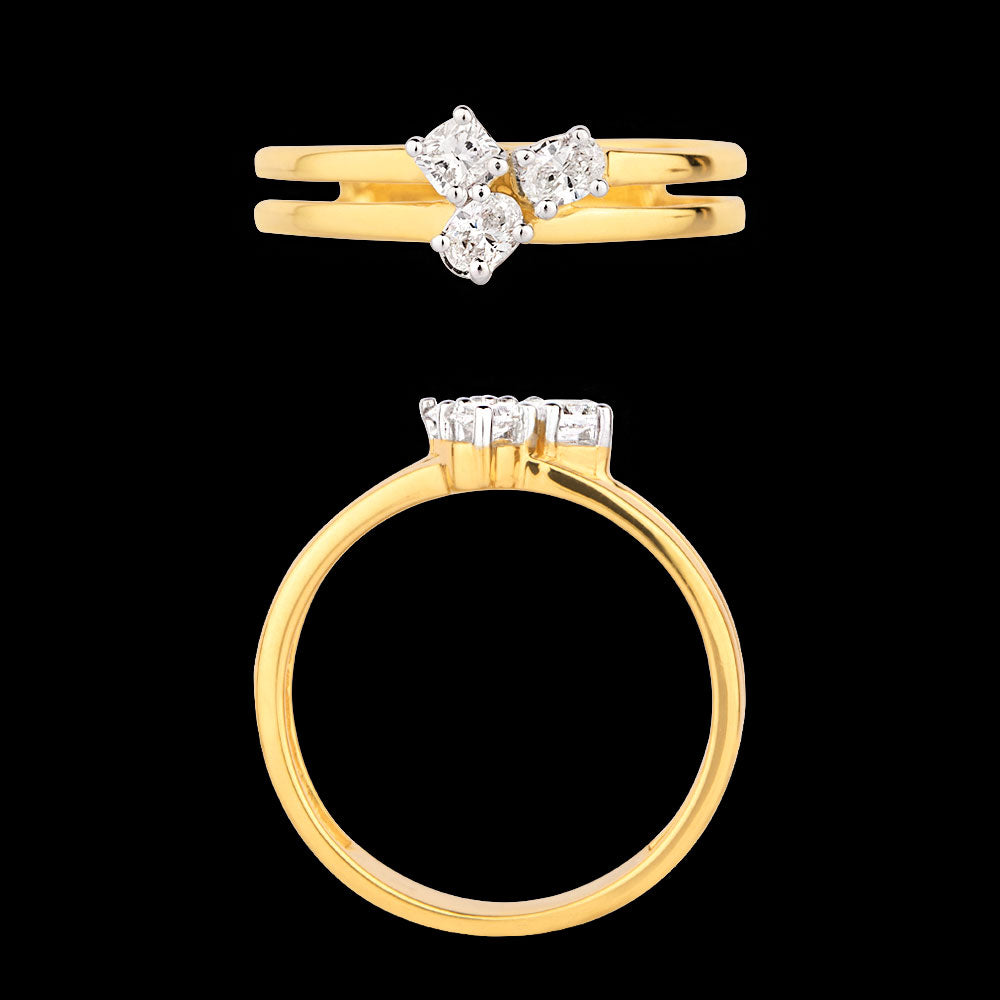 18K Yellow Gold Diamond Ring - 0.25ct VS-SI-FG