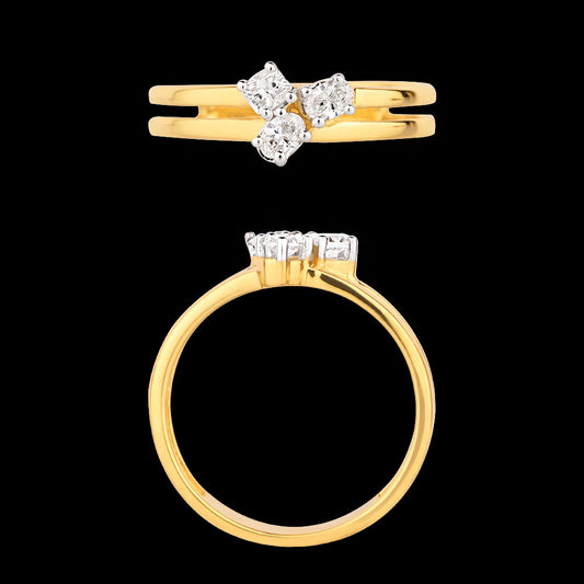18K Yellow Gold Diamond Ring - 0.25ct VS-SI-FG
