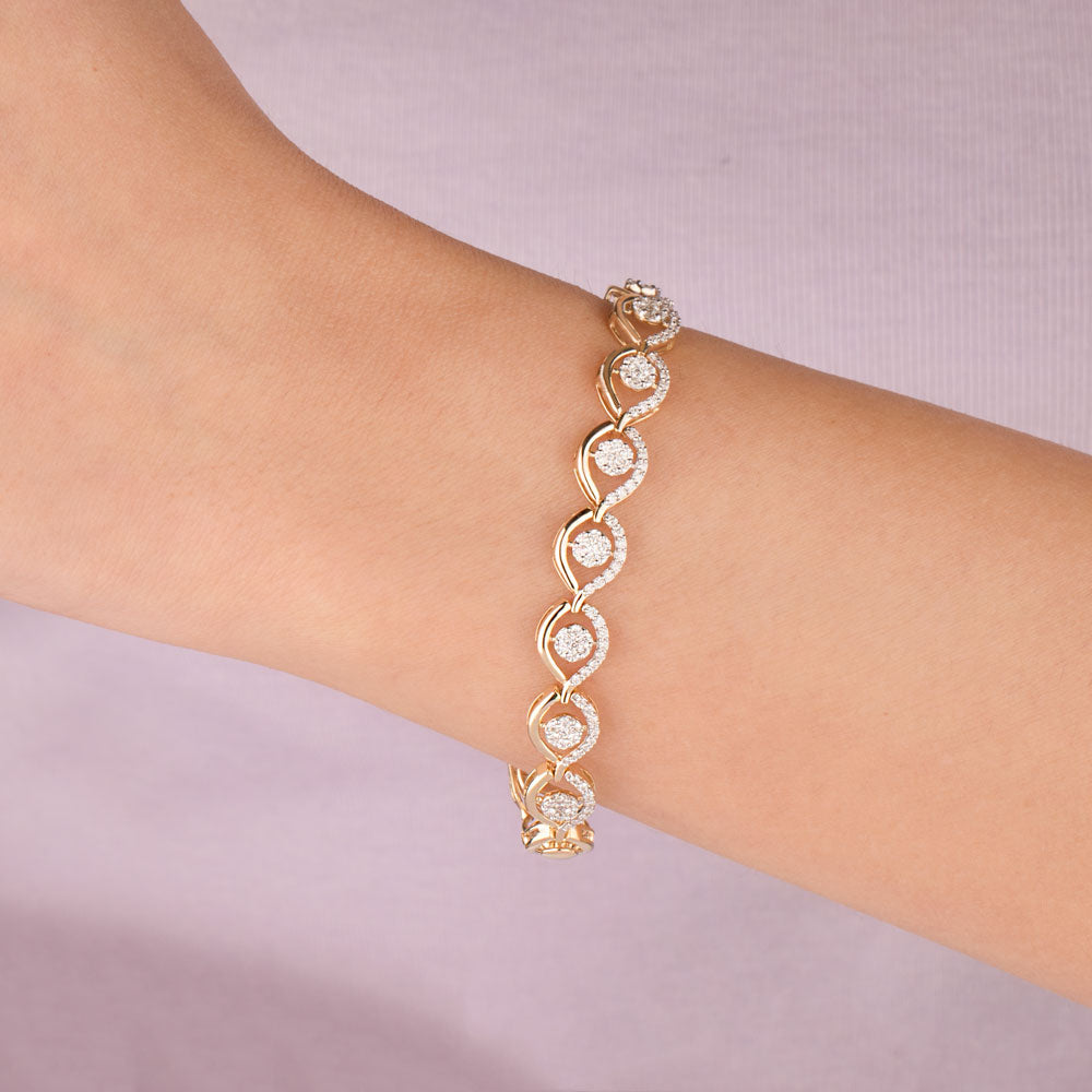 14K Yellow Gold Diamond Bracelet - 1.21ct VVS-VS-GH