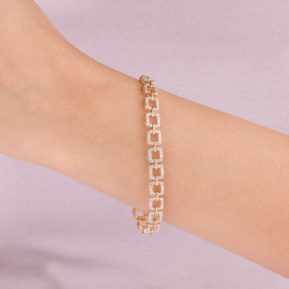 18K Yellow Gold Diamond Bracelet - 1.37ct VS-SI-GH