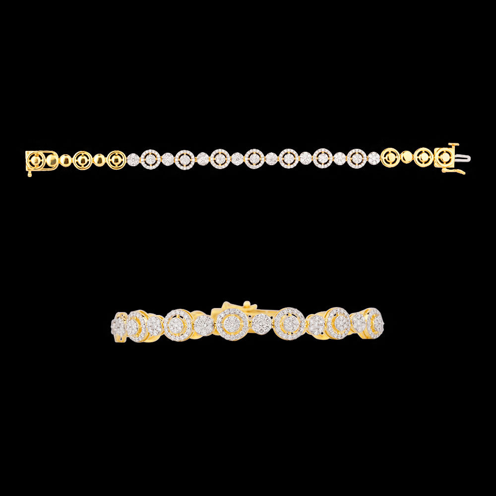 18K Yellow Gold Diamond Bracelet - 2.316ct VVS-VS-GH