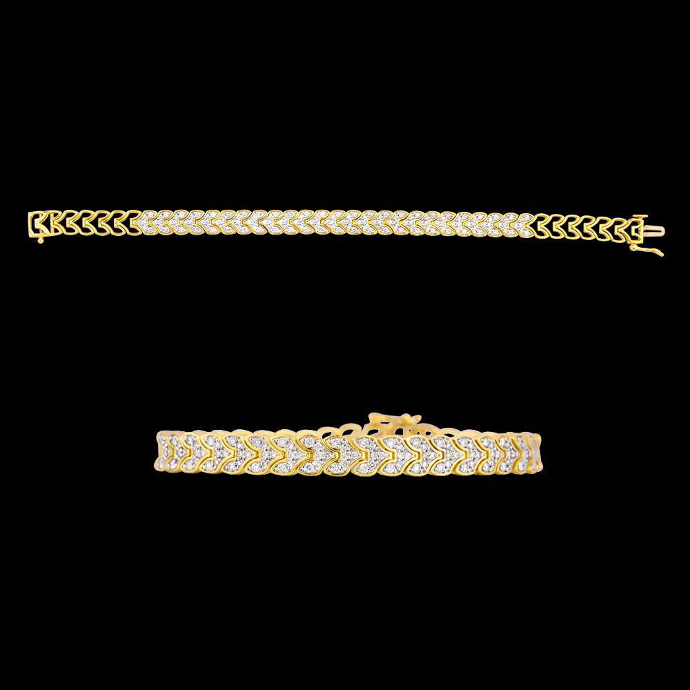 14K Yellow Gold Diamond Bracelet - 1.53ct VVS-VS-GH