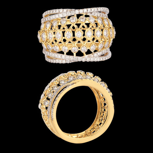 18K Yellow Gold Diamond Ring - 1.43ct VVS-VS-HI