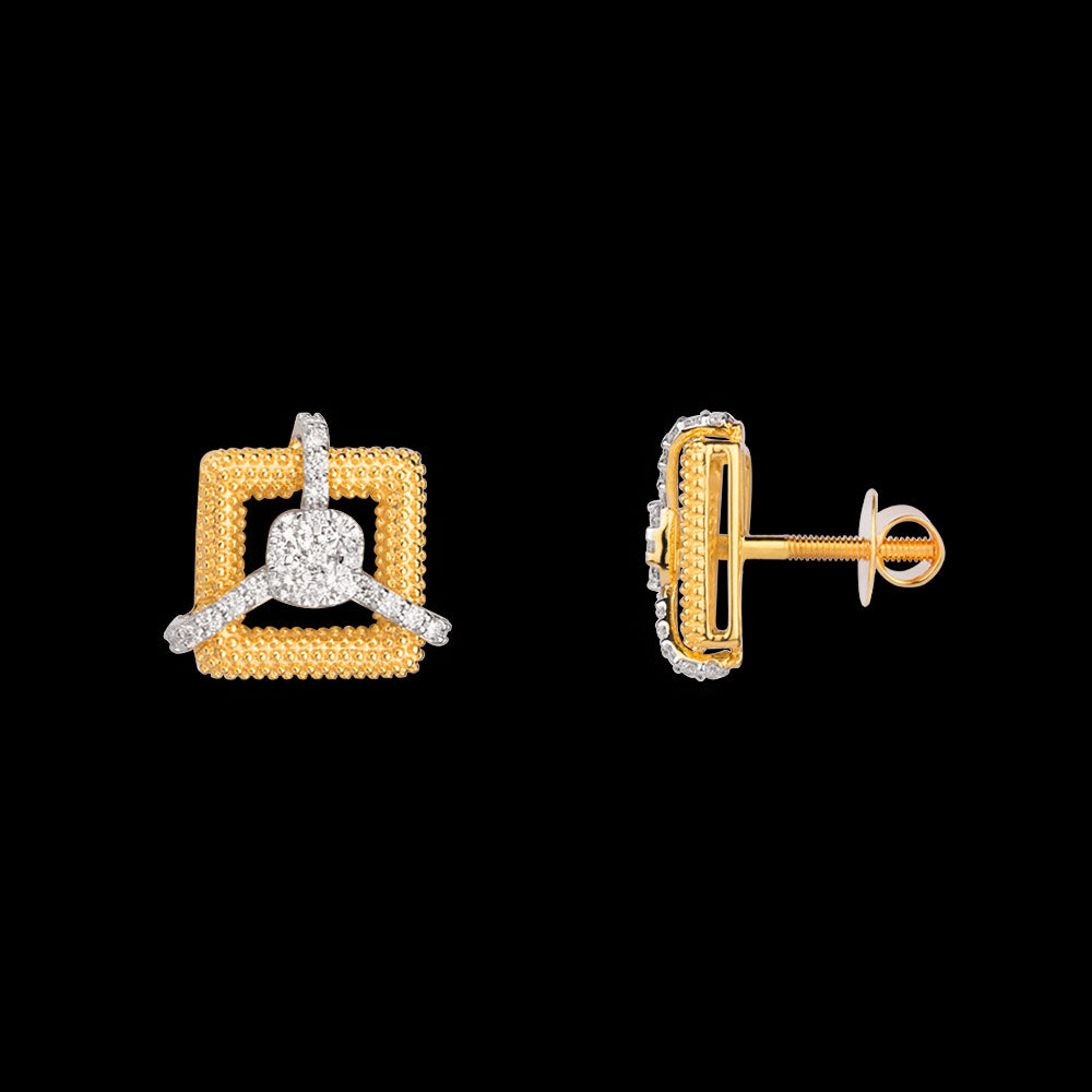 18K Yellow Gold Diamond Earrings - 0.695ct VVS-VS-GH