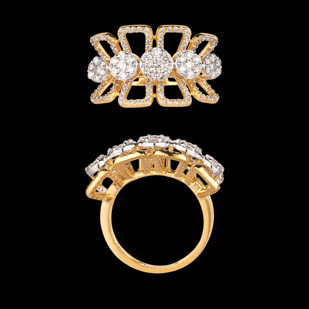 18K Yellow Gold Diamond Ring - 1.28ct VVS-VS-GH