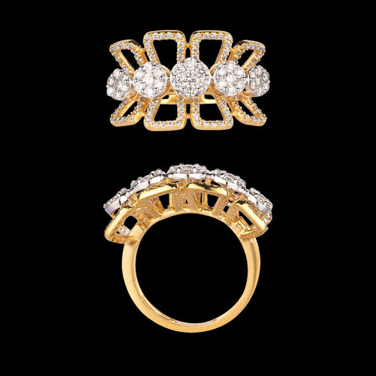 18K Yellow Gold Diamond Ring - 1.28ct VVS-VS-GH