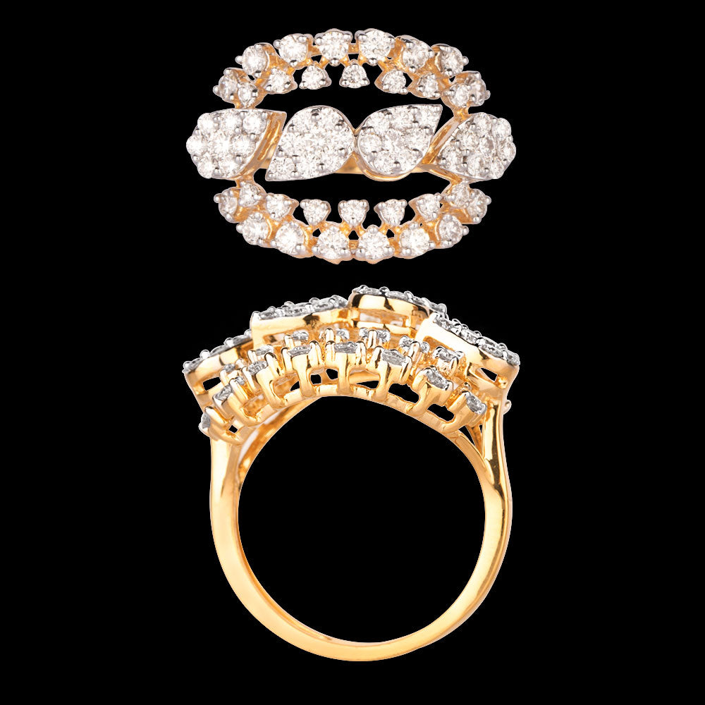 18K Yellow Gold Diamond Ring - 1.4ct VVS-VS-GH