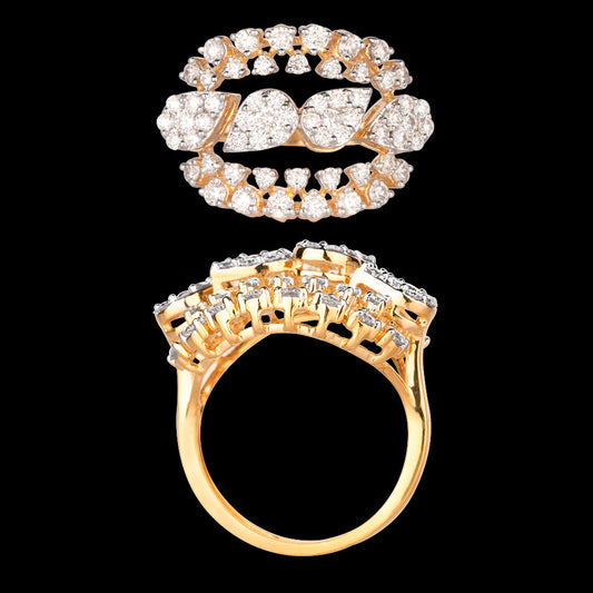18K Yellow Gold Diamond Ring - 1.4ct VVS-VS-GH