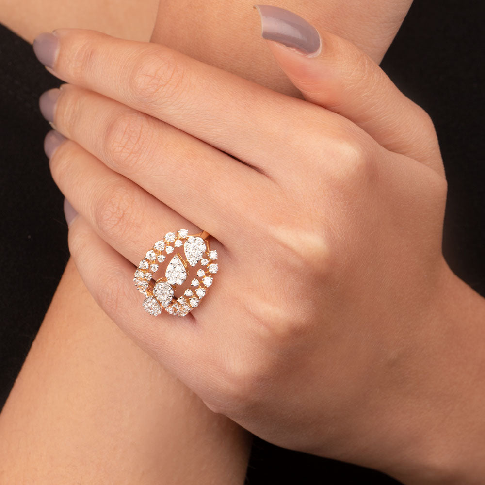 18K Yellow Gold Diamond Ring - 1.4ct VVS-VS-GH
