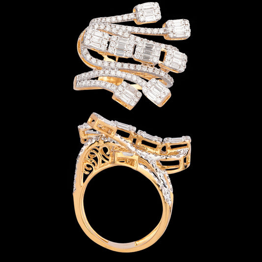 18K Yellow Gold Diamond Ring - 1.876ct VS-SI-FG