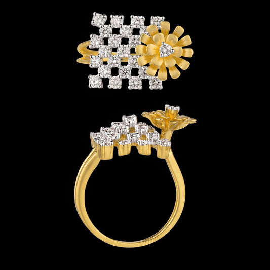 18K Yellow Gold Diamond Ring - 1.123ct VVS-VS-KL