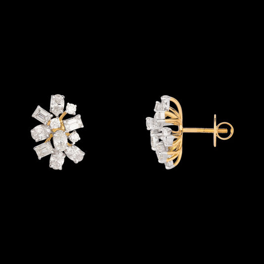 18K Rose Gold Diamond Earrings - 3.503ct SI-JK