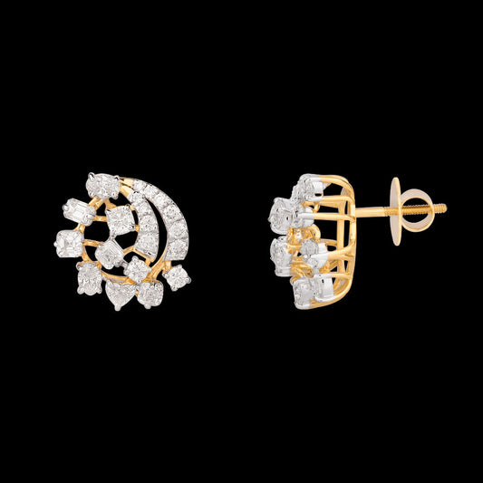 18K Rose Gold Diamond Earrings - 2.953ct VVS-HIJ