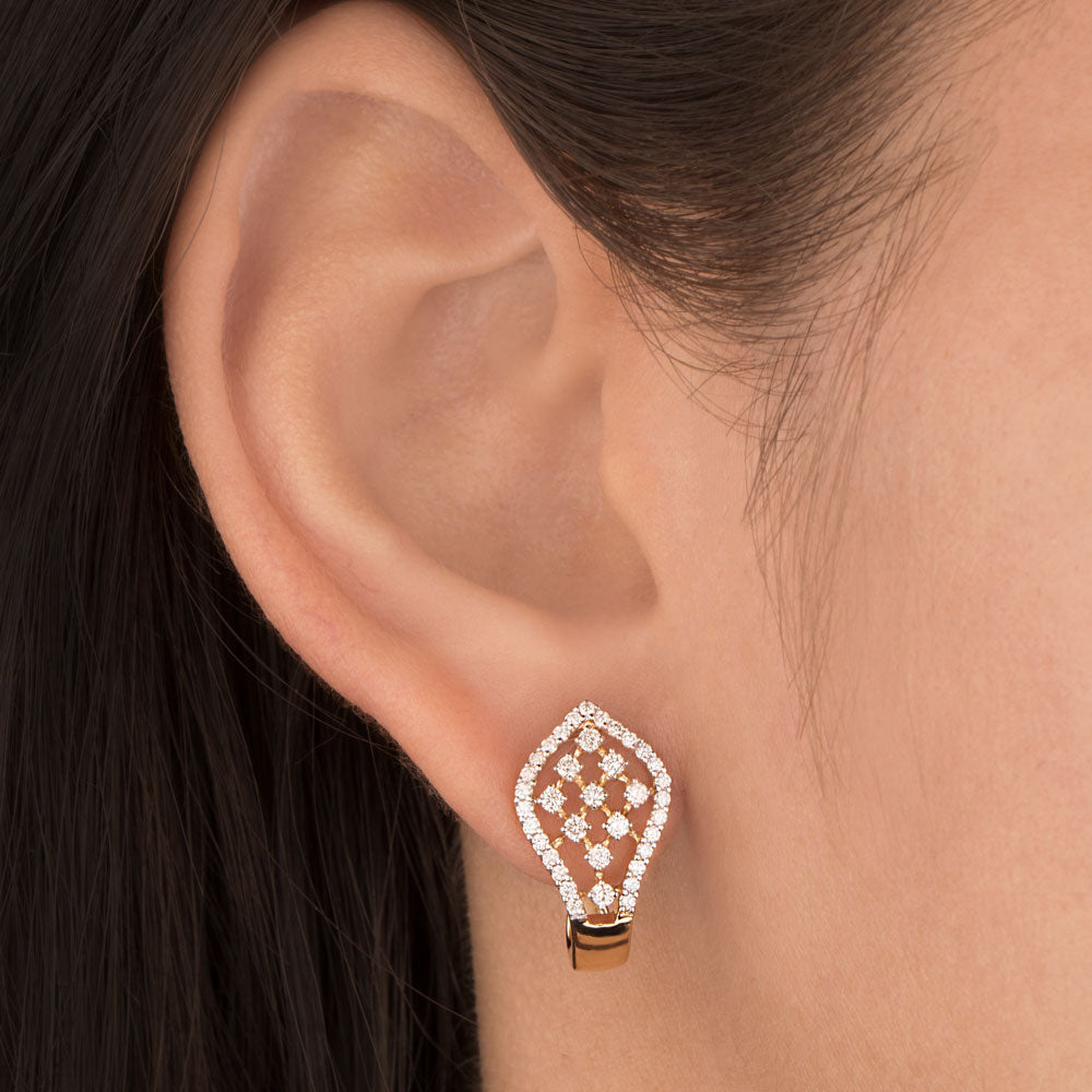 18K Yellow Gold Diamond Earrings - 0.606ct VVS-VS-GH