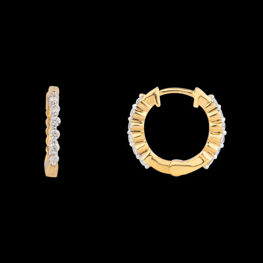 14K Yellow Gold Diamond Earrings - 0.251ct VVS-VS-HI