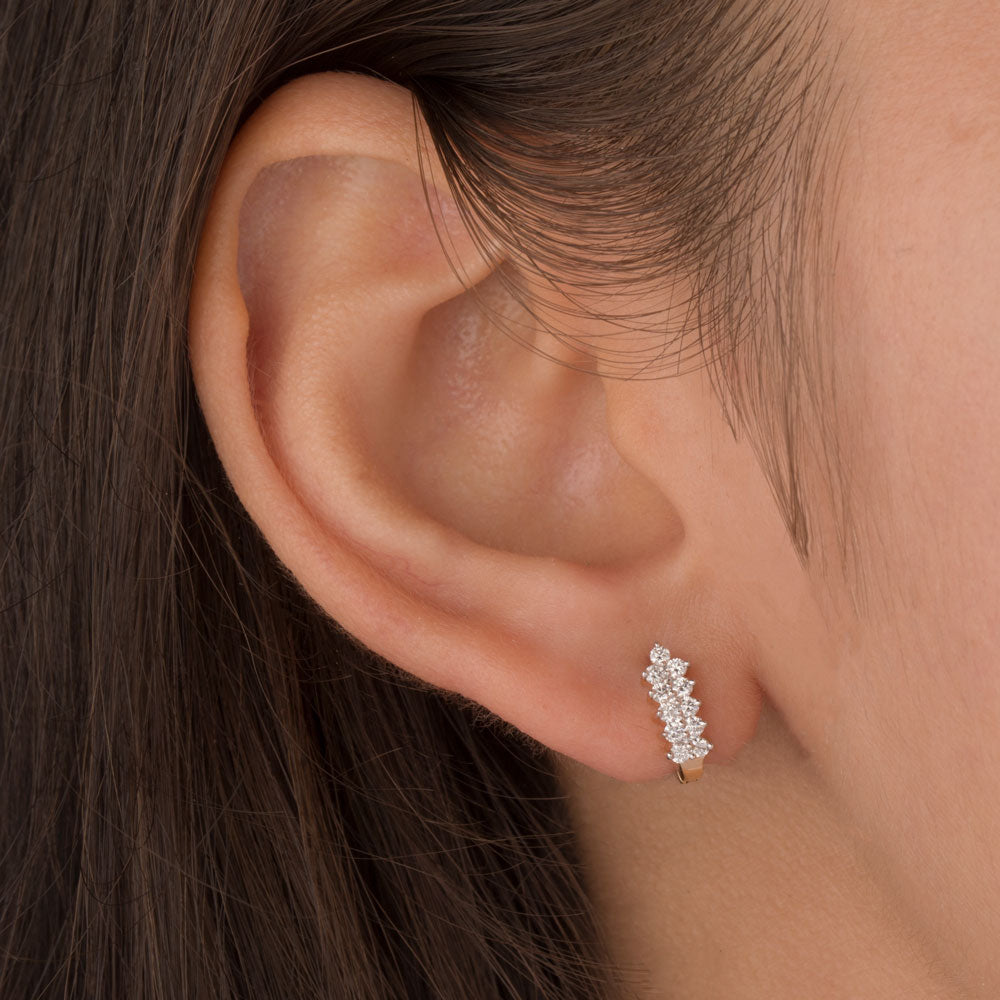 18K Yellow Gold Diamond Earrings - 0.307ct VVS-VS-EF