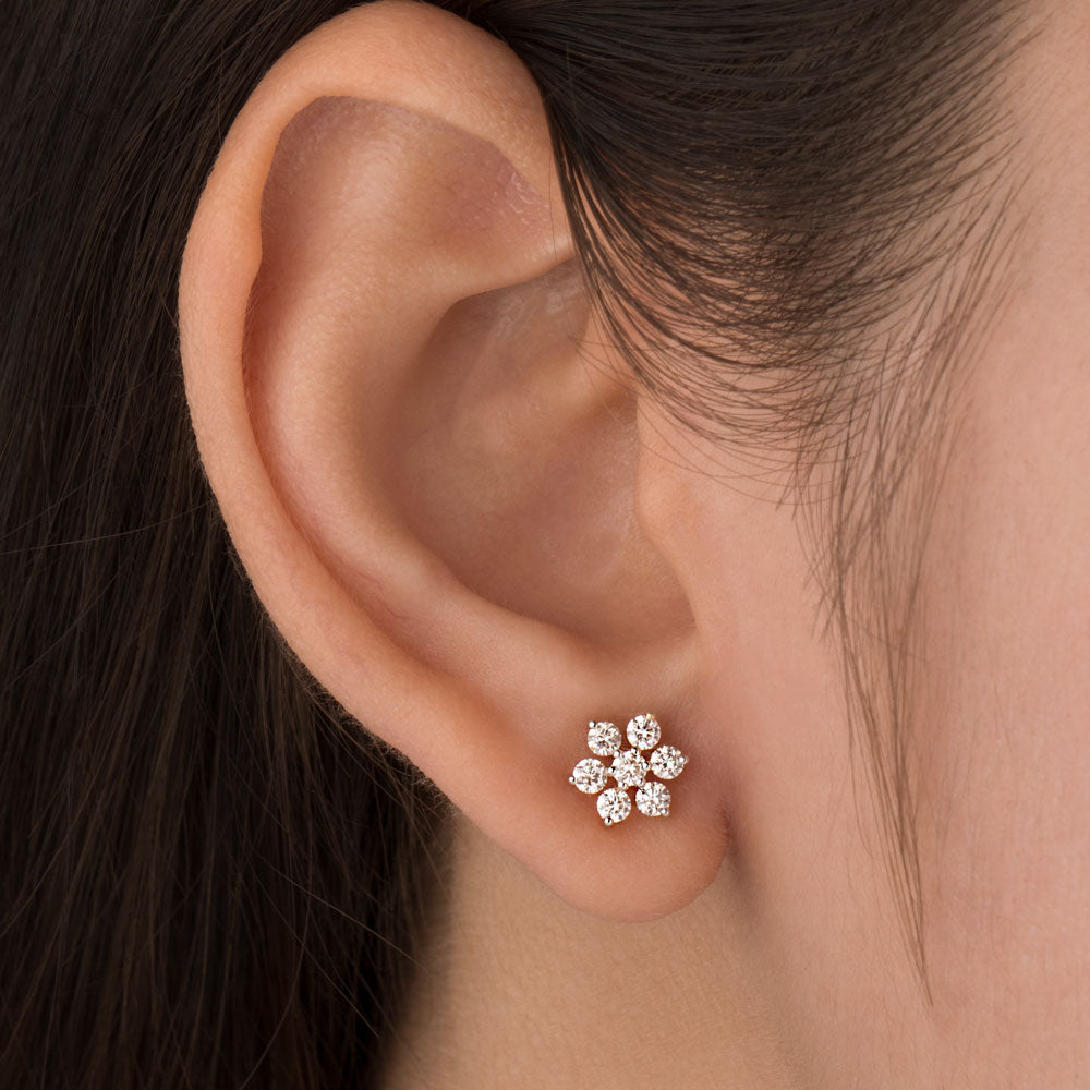 18K Yellow Gold Diamond Earrings - 0.607ct VVS-VS-HI