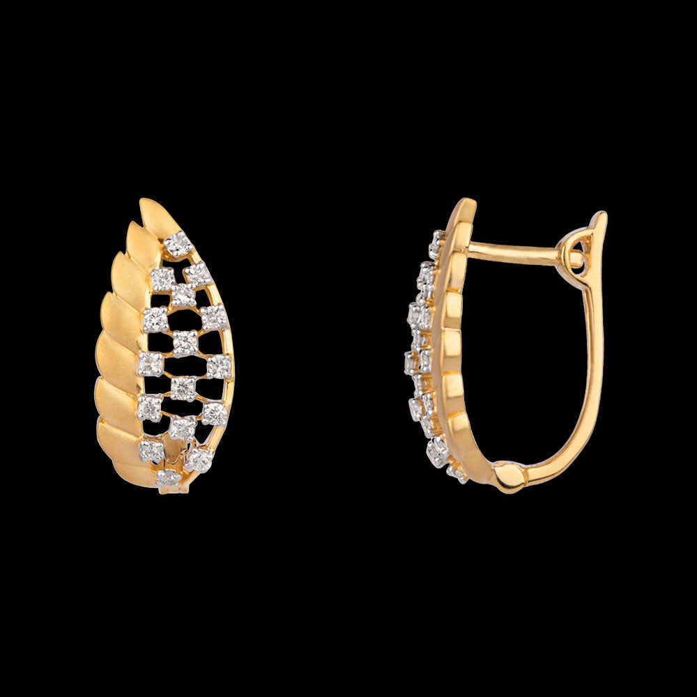 14K Yellow Gold Diamond Earrings - 0.333ct VS-SI-GH