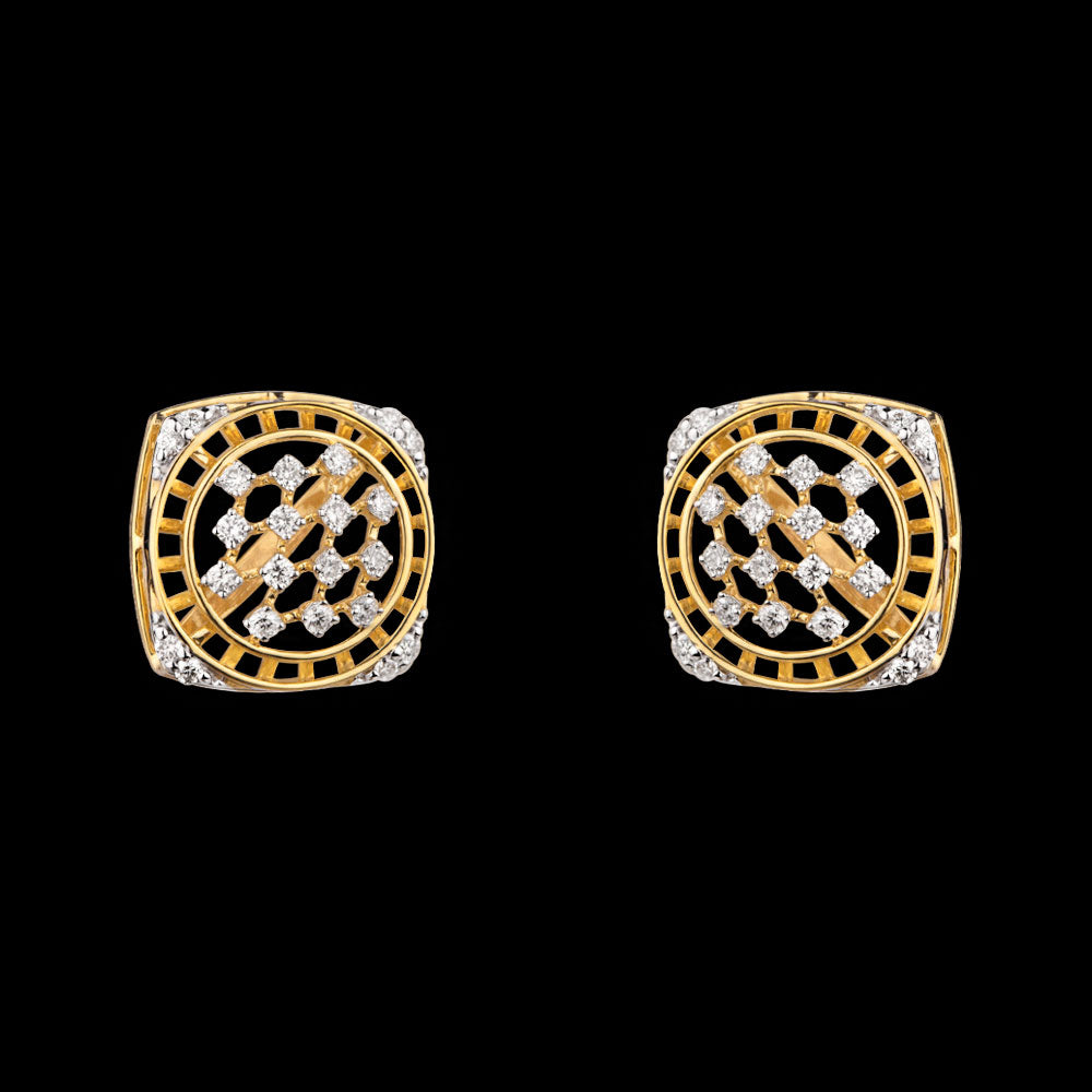 14K Yellow Gold Diamond Earrings - 0.476ct VS-SI-GH