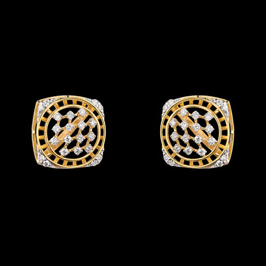 14K Yellow Gold Diamond Earrings - 0.476ct VS-SI-GH