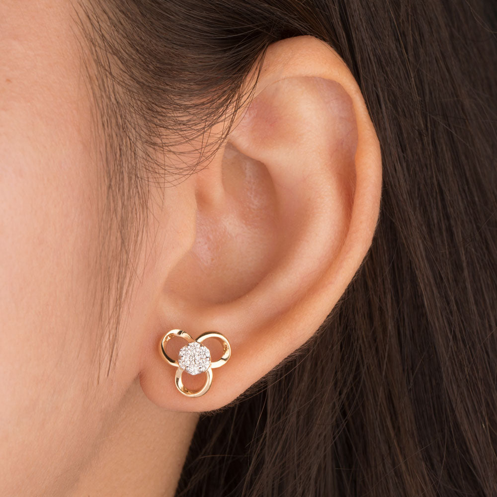 18K Yellow Gold Diamond Earrings - 0.278ct VVS-VS-IJ