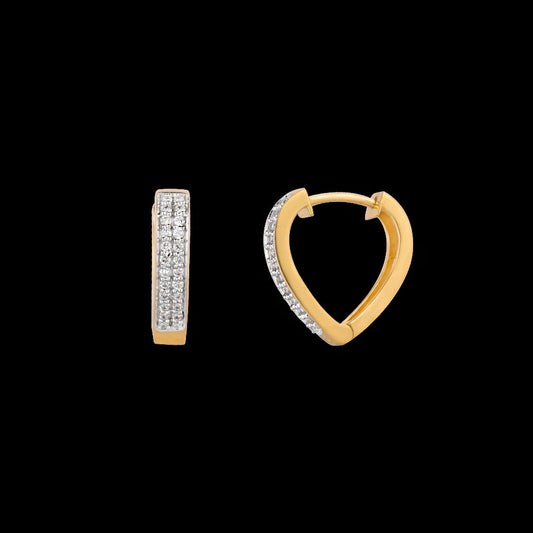 18K Yellow Gold Diamond Earrings - 0.279ct VVS-VS-HI