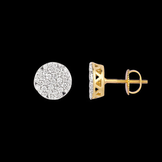 18K Yellow Gold Diamond Earrings - 0.364ct VS-SI-EF