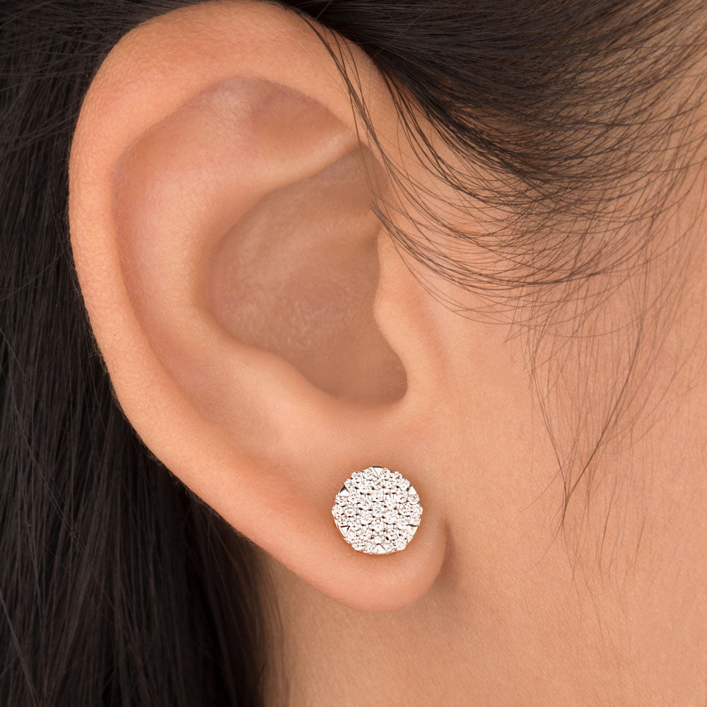 18K Yellow Gold Diamond Earrings - 0.364ct VS-SI-EF