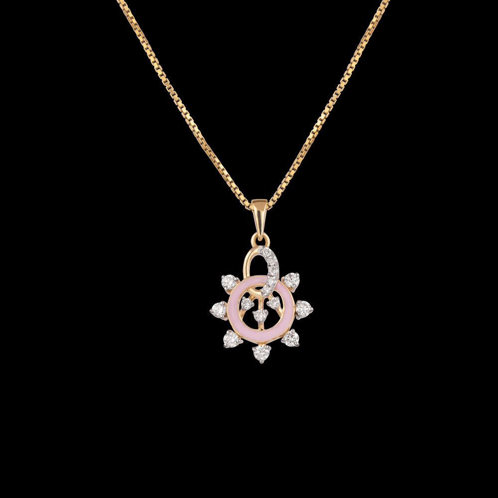 14K Yellow Gold Diamond Pendant - 0.378ct VVS-VS-GH