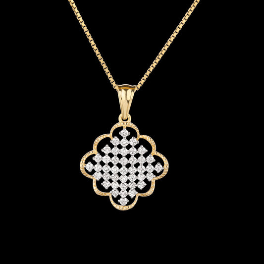 18K Yellow Gold Diamond Pendant - 0.626ct VVS-VS-EF
