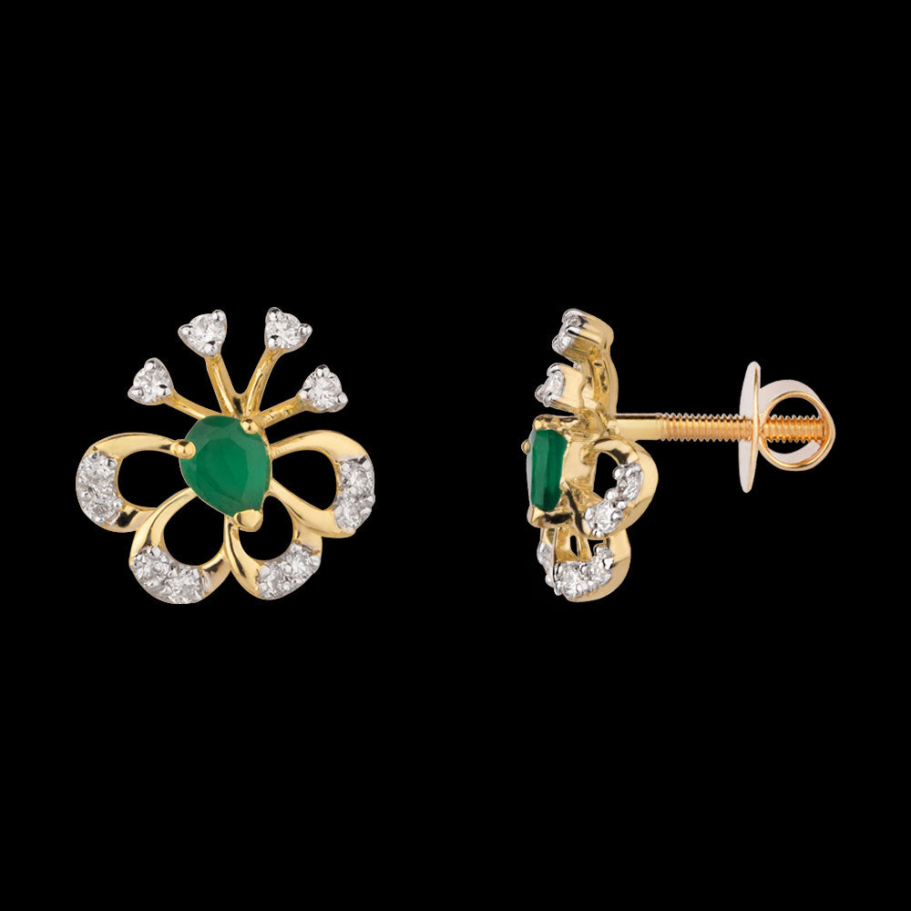 14K Yellow Gold Diamond Jewellery - 0.203ct VS-SI-GH with Colour Stones