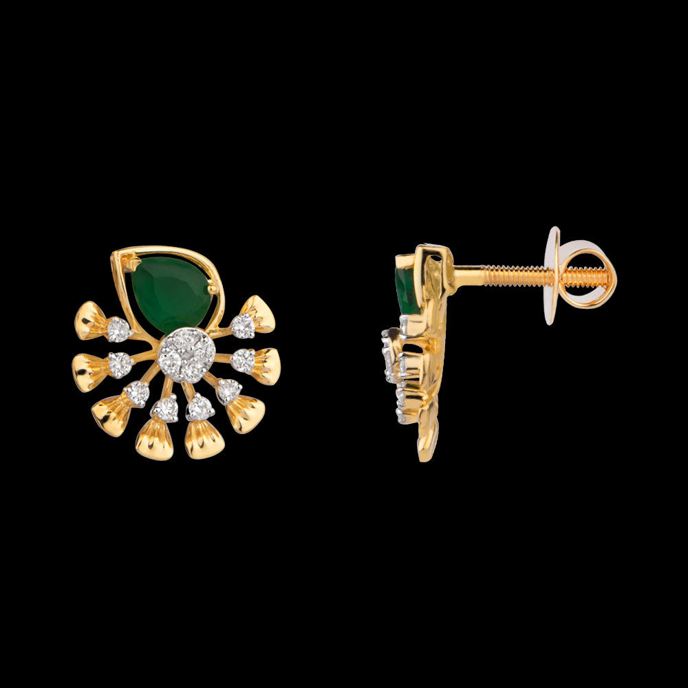 18K Yellow Gold Diamond Jewellery - 0.194ct VS-SI-GH with Colour Stones