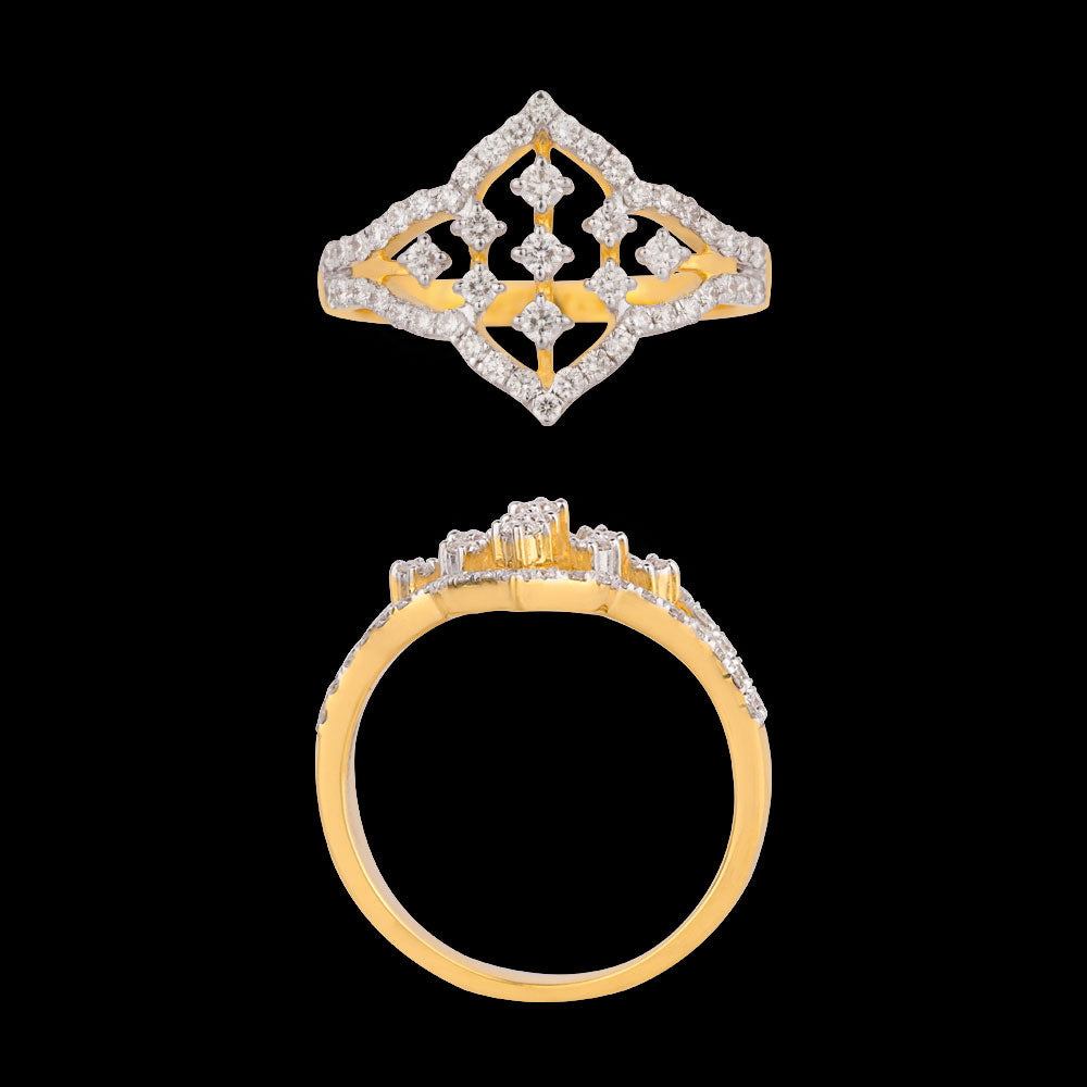 18K Yellow Gold Diamond Ring - 0.538ct VVS-VS-HI