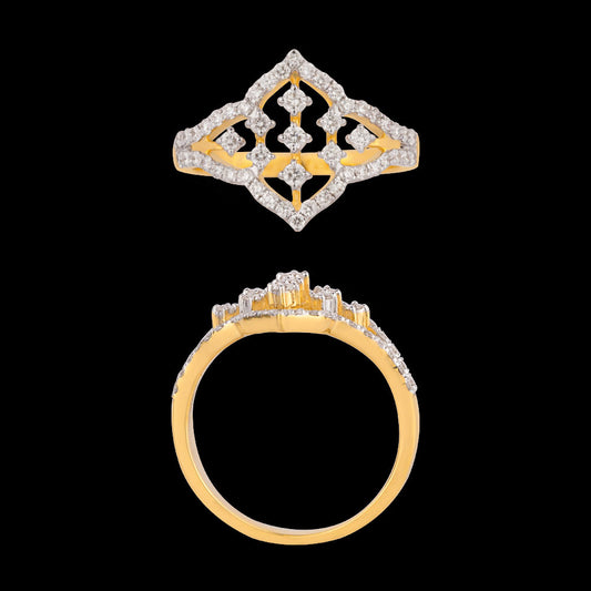 18K Yellow Gold Diamond Ring - 0.538ct VVS-VS-HI
