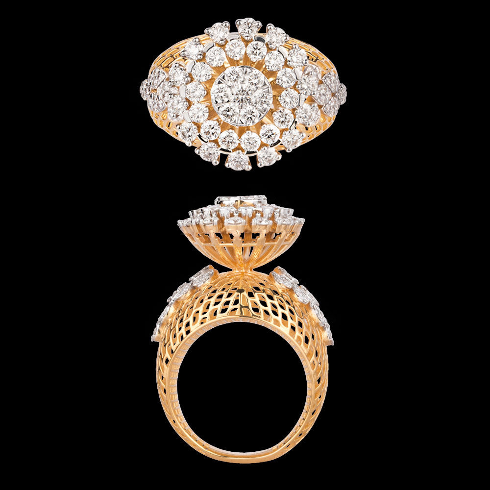 18K Yellow Gold Diamond Ring - 1.776ct VVS-VS-GH