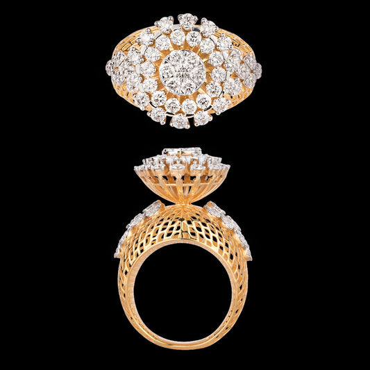 18K Yellow Gold Diamond Ring - 1.776ct VVS-VS-GH